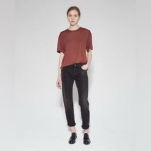 ACNE Studios | The Row Straight Leg Black‎ Crease Cropped Denim Jean Size 29/8